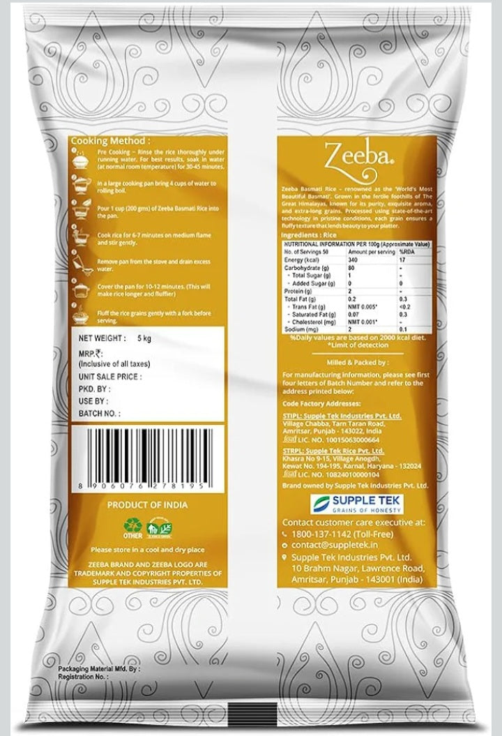 ZEEBA SUPER GOLD 1401 STEAM 1KG POUCH