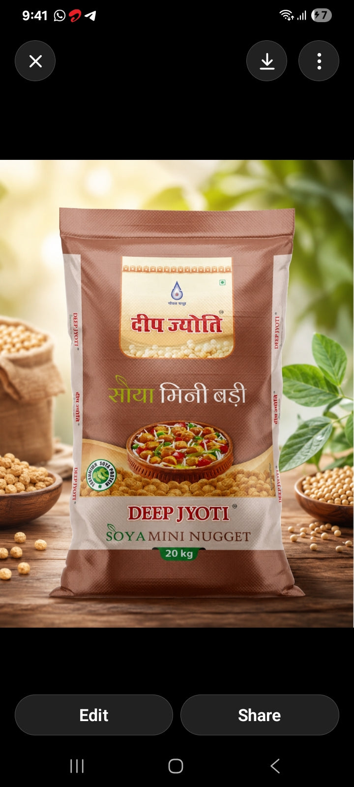 DEEP JYOTI MINI SOYA BADI 20KG