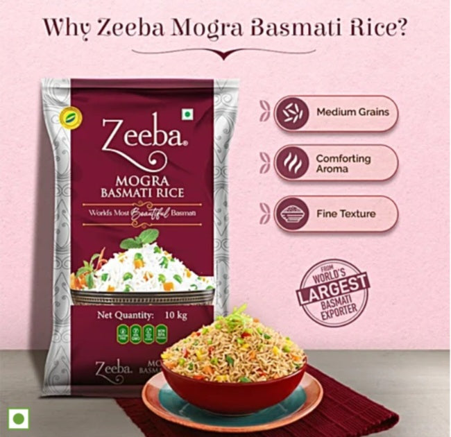 ZEEBA MOGRA BASMATI RICE 30KG