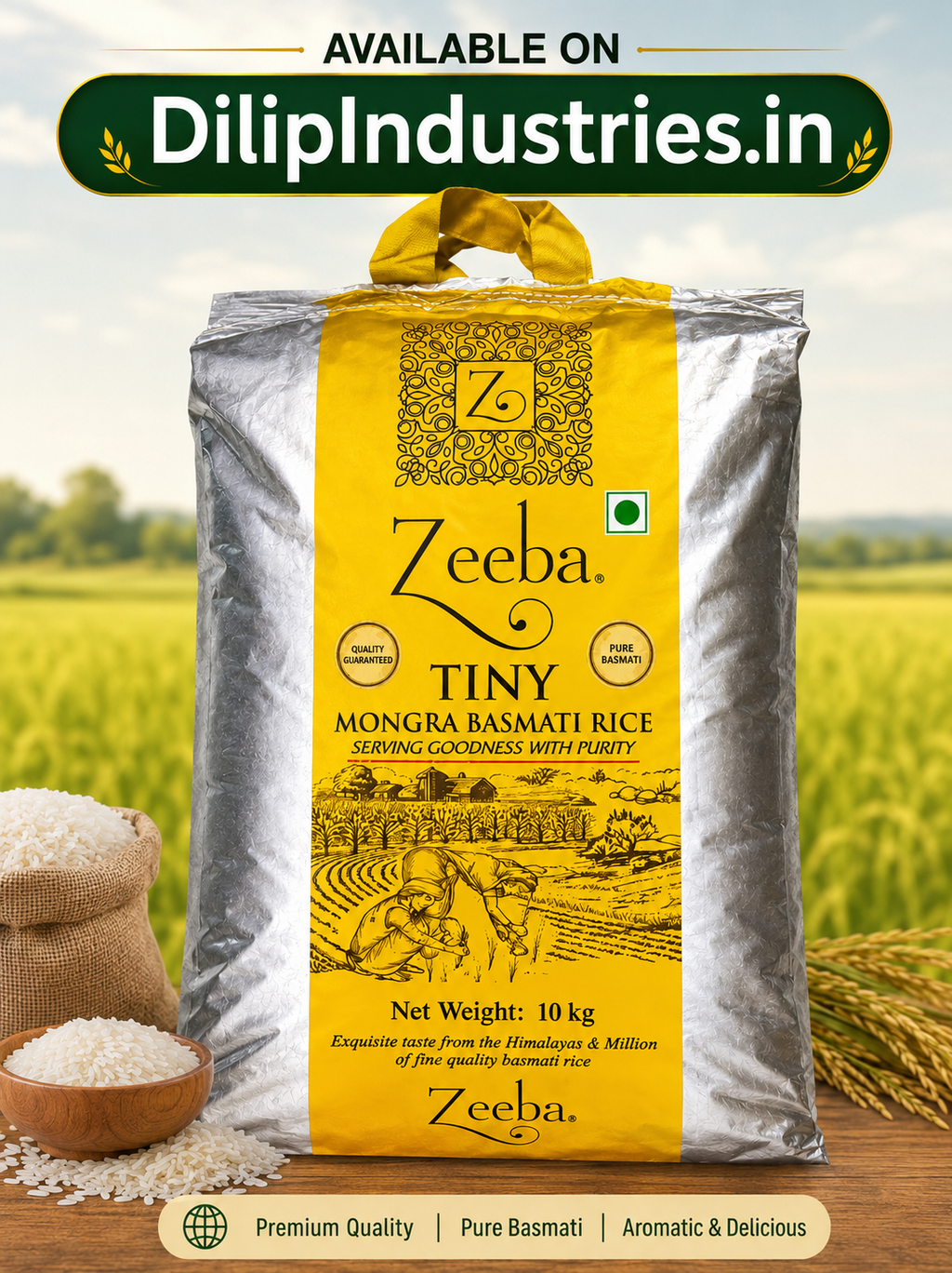 ZEEBA TINY MOGRA BASMATI RICE 30KG